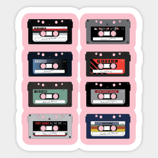 True Crime Podcast Mashup Retro Tapes Sticker